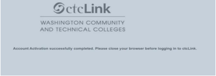 ctcLink Activation Complete Message