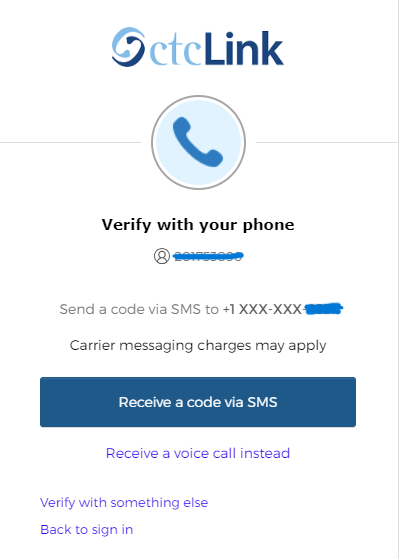 ctcLink Verify with your phone