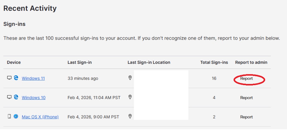 Okta Recent Activity