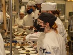 RTC culinary students prepare Chef Shota's amazing dishes for guests