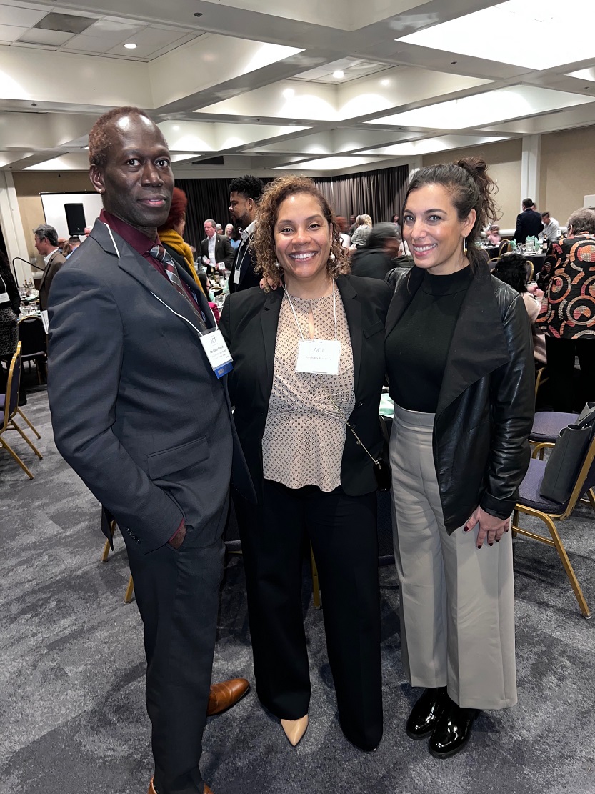 Abubacar Kanteh, Dr. Yoshiko Harden, and Jessica Norouzi2023 Transforming Lives Award recipient Abubacar Kanteh