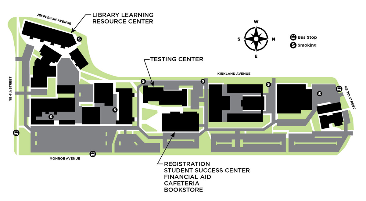 Map to RTC Testing Center