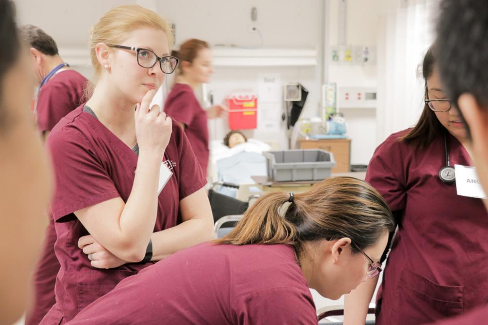 Nursing students in the classroom